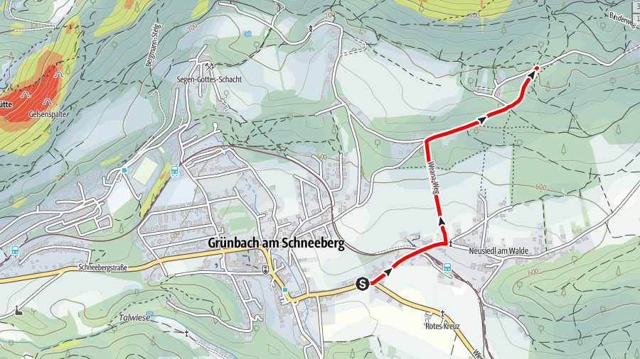 Zustieg Wagnersteig von Grünbach. Screenshot Alpenverein aktiv